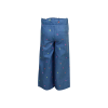 Blauwe broek met bloemetjes - Delphine light blue denim